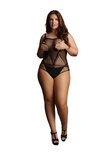 Contrast Net Teddy - Plus Size OSX