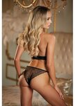 Halter Ouverte Lace Teddy - Black - O/S O/S