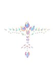 Body Jewelry Stickers - Chest - Glow in the Dark - Opal One Size
