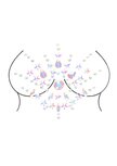 Body Jewelry Stickers - Chest - Glow in the Dark - Opal One Size