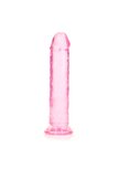 Straight Realistic Dildo Suction Cup - 7'' / 18 - Pink