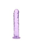 Straight Realistic Dildo Suction Cup - 7'' / 18 - Purple