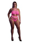 Body with Grecian Neckline - Neon Pink - XL/XXXXL XL-XXXXL