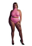 Turtle Neck and High Waist Slip - Pink - XL/XXXXL XL-XXXXL