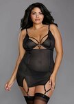 Visnettextuur Power Mesh Kousenbandslip - XL 1XL