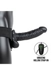 Vibrerende Holle Strap-On met Ballen - 18 cm