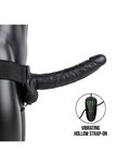 Vibrerende Holle Strap-On met Ballen - 23 cm