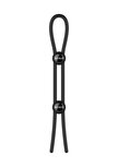 Forge - Double Adjustable Lasso Silicone Cock Ring - Black