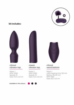 Pleasure Kit #4 - Vibrator met Verschillende Opzet Stukken