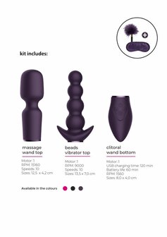 Pleasure Kit #3 - Vibrator met Verschillende Opzet Stukken