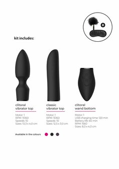 Pleasure Kit #4 - Vibrator met Verschillende Opzet Stukken