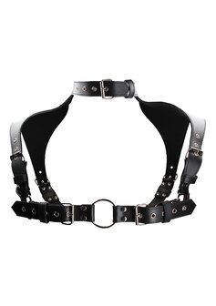 Leren Heren Harnas met Halsband One Size