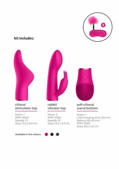 Pleasure Kit #1 - Vibrator met Verschillende Opzet Stukken