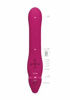 Dual Pulse-Wave &amp; Airwave Strapless Strapon - Pink