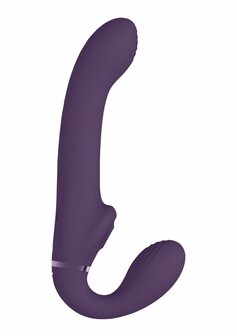 Dual Pulse-Wave &amp; Airwave Strapless Strapon - Purple