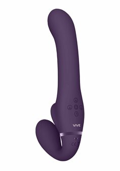 Dual Pulse-Wave &amp; Airwave Strapless Strapon - Purple