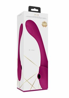 Double Ended Pulse Wave Air-Wave Bendable Vibrator - Pink