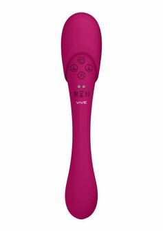Double Ended Pulse Wave Air-Wave Bendable Vibrator - Pink