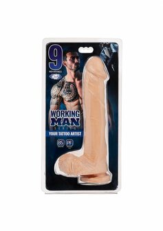 Working Man - Jouw Tatoe&euml;erder Dildo - 23 cm