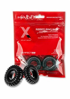 PF Blend Premium Stretch Ribbed Ring - Cockring Set
