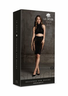 Kala XXXVII - Tweedelige Set met Col, Crop Top en Rok - One Size One Size