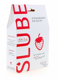 Strawberry Daiquiri - 3 in 1 Massagegel, Badolie en Glijmiddel - 2 x 250 gr