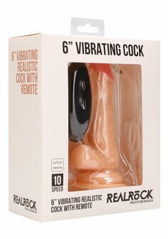 Vibrerende Realistische Lul met Scrotum - 15 cm