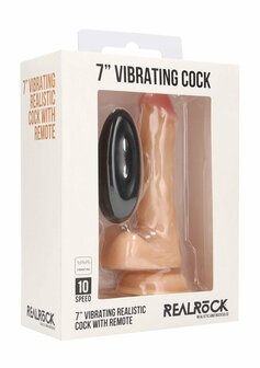 Vibrerende Realistische Lul met Scrotum - 18 cm