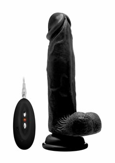 Vibrerende Realistische Lul met Scrotum - 20 cm