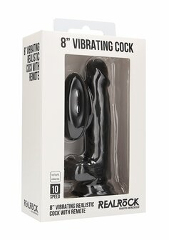 Vibrerende Realistische Lul met Scrotum - 20 cm