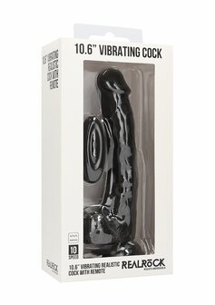 Vibrerende Realistische Lul met Scrotum - 25 cm