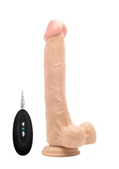 Vibrerende Realistische Lul met Scrotum - 25 cm