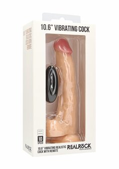 Vibrerende Realistische Lul met Scrotum - 25 cm