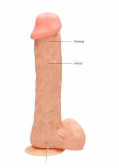 Vibrerende Realistische Lul met Scrotum - 28 cm