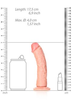 Gebogen Realistische Dildo met Zuignap - 15,5 cm