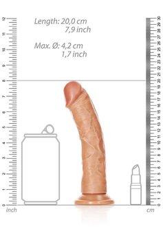 Gebogen Realistische Dildo met Zuignap - 18 cm