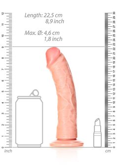 Gebogen Realistische Dildo met Zuignap - 20,5 cm