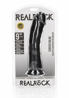 Gebogen Realistische Dildo met Zuignap - 23 cm