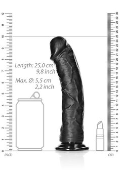 Gebogen Realistische Dildo met Zuignap - 23 cm