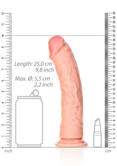 Gebogen Realistische Dildo met Zuignap - 23 cm