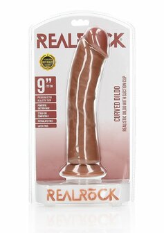 Gebogen Realistische Dildo met Zuignap - 23 cm