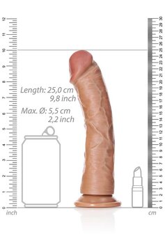 Gebogen Realistische Dildo met Zuignap - 23 cm