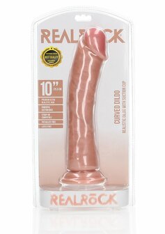 Gebogen Realistische Dildo met Zuignap - 25,5 cm