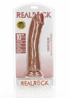 Gebogen Realistische Dildo met Zuignap - 25,5 cm