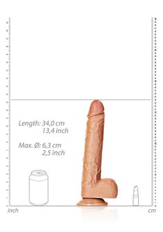 Rechte Realistische Dildo met Ballen en Zuignap - 30,5 cm