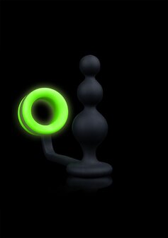 Kralen Butt Plug met Cockring