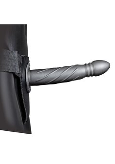 Gedraaide Holle Strap-On - 20 cm
