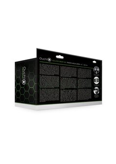 Glow in the Dark Getextureerde Gebogen Holle Strap-On - 20 cm