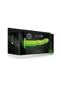 Glow in the Dark Gebogen Holle Strap-On - 20 cm