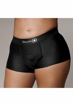 Vibrating Strap-on Boxer - Black - XL/XXL XL/XXL